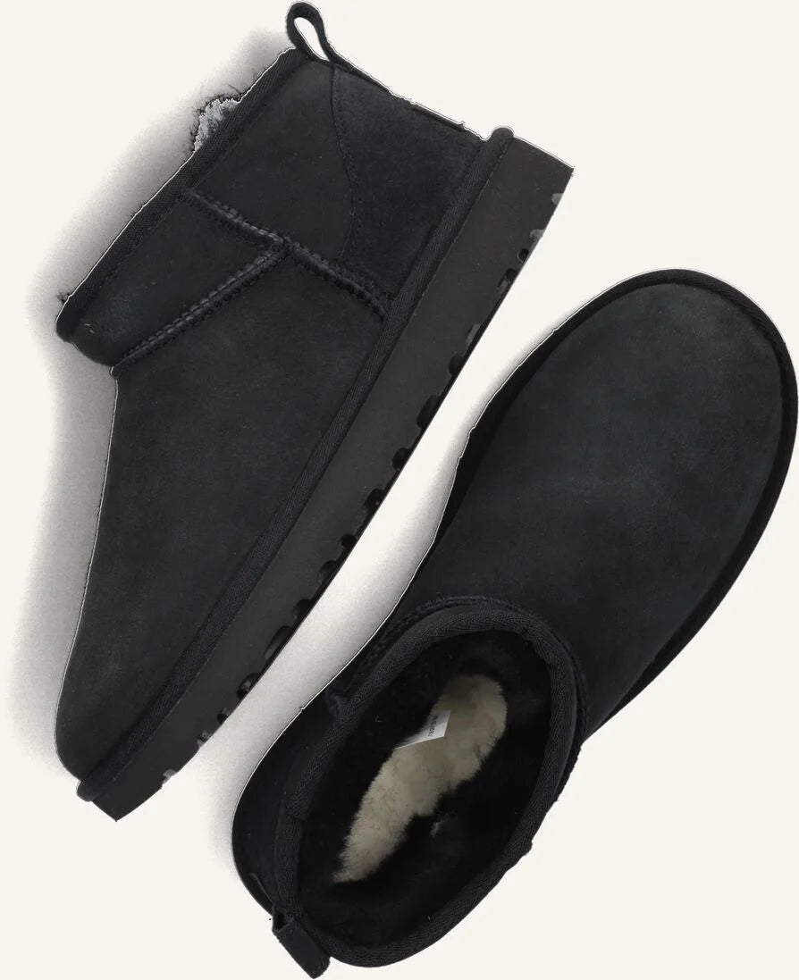 Black Fur Boots – W Classic Ultra Mini