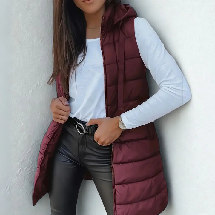 Maya | Sleeveless Hooded Puffer Vest